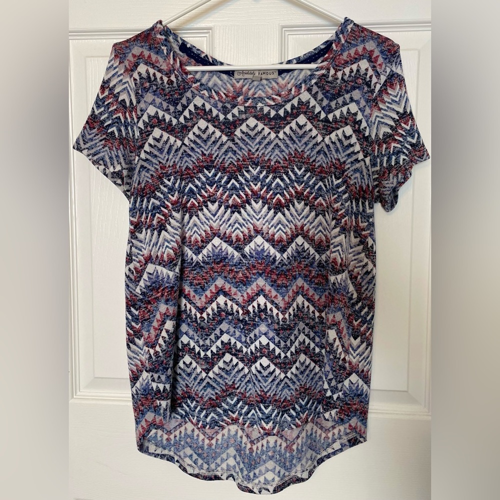 Tribal/Chevron Knit Top